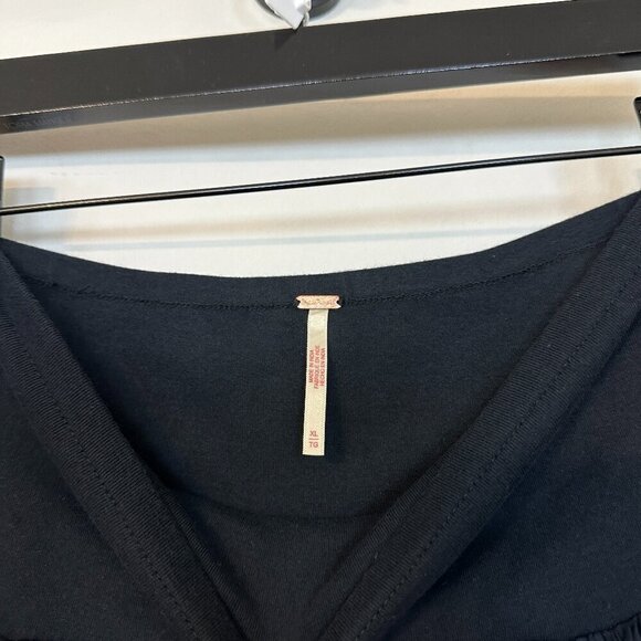 FREE PEOPLE Cooler in Capri Off the Shoulder Top & Skirt in Solid Black X-Large - Picture 9 of 10